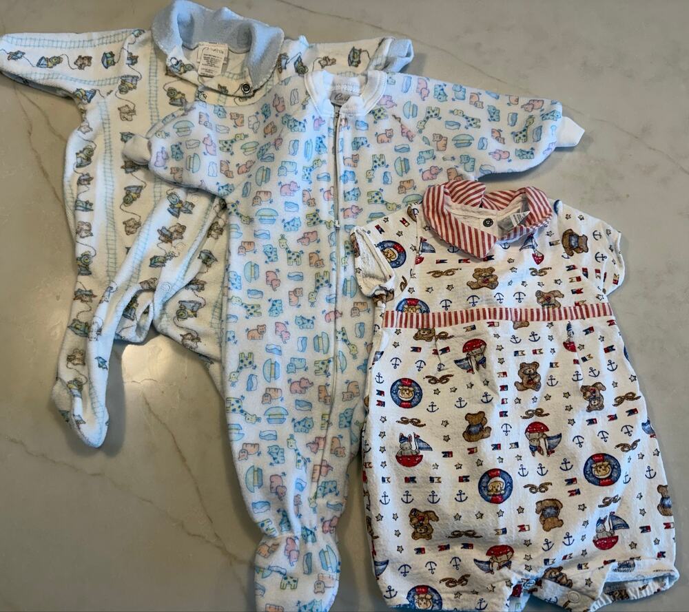 Vintage Carters baby boy clothes BUNDLE 0-6 months made in the USA